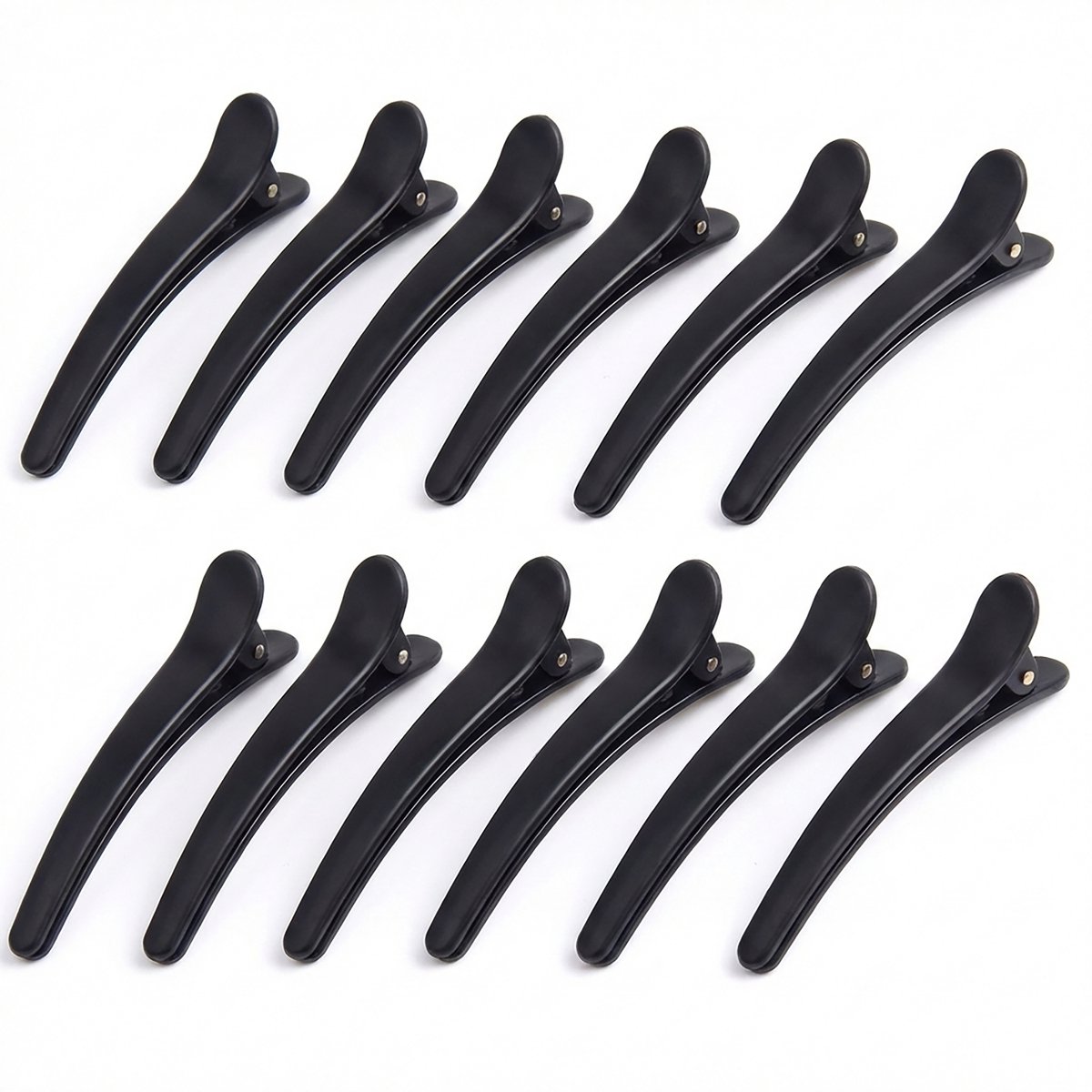 Consumerce® Haarklemmen 7.8cm - 12 Stuks - Zwart - Haarclip Dames - Haarklem Meisje - Haar Accessoires Vrouwen - Kapper Clips Haarspeld - Voor Haarkleuring