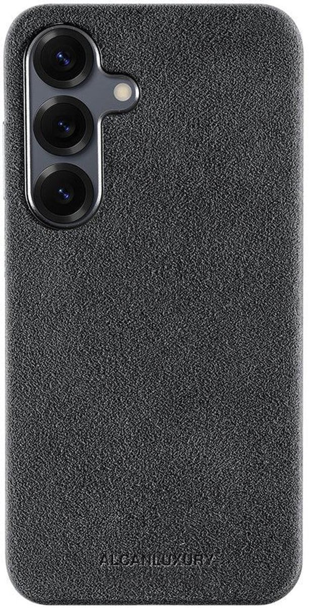 Alcanluxury Alcantara telefoonhoesje geschikt voor Samsung Galaxy S25 Plus - Space Grey