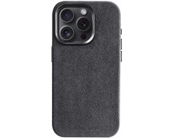 Alcanluxury Alcantara telefoonhoesje geschikt voor Apple iPhone 15 Pro - Space Grey