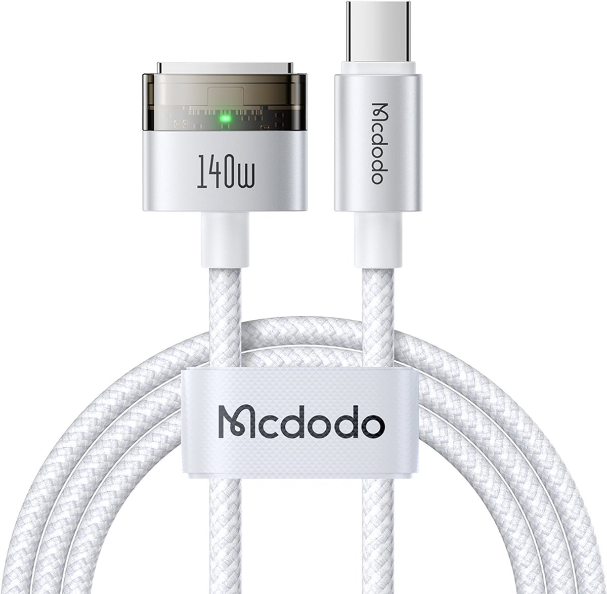 MCDODO - USB C Kabel Geschikt voor MagSafe 3 MacBook - 140W - 2 Meter - Wit