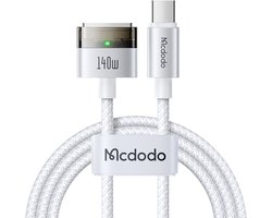 MCDODO - USB C Kabel Geschikt voor MagSafe 3 MacBook - 140W - 2 Meter - Wit