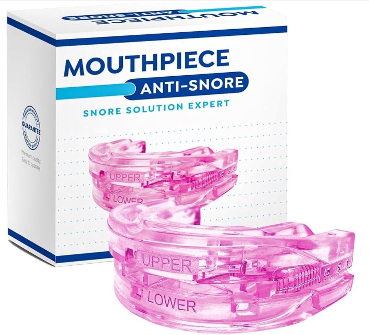 Kraftverdia® - Anti-snurkmiddelen voor de slaap-snurkbeugel verstelbaar-Gebitsbeschermer-Anti-Molaar-roze
