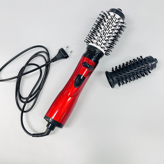 Elektrische Raoting Föhn Borstel One-Step Styler Volumizer Hete Lucht Stijltang Borstel Haardroger Borstel In Één design rood , hadtas , mee op reis , krullend haar, steil haar, haar droger , verschillende standen