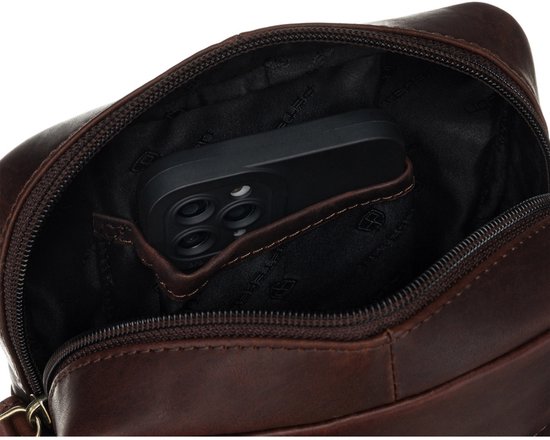 Peterson - Lederen Crossbody Tas - Natuurlijk - Verstelbare Schouderriem - Klassiek Ontwerp — afbeelding 3