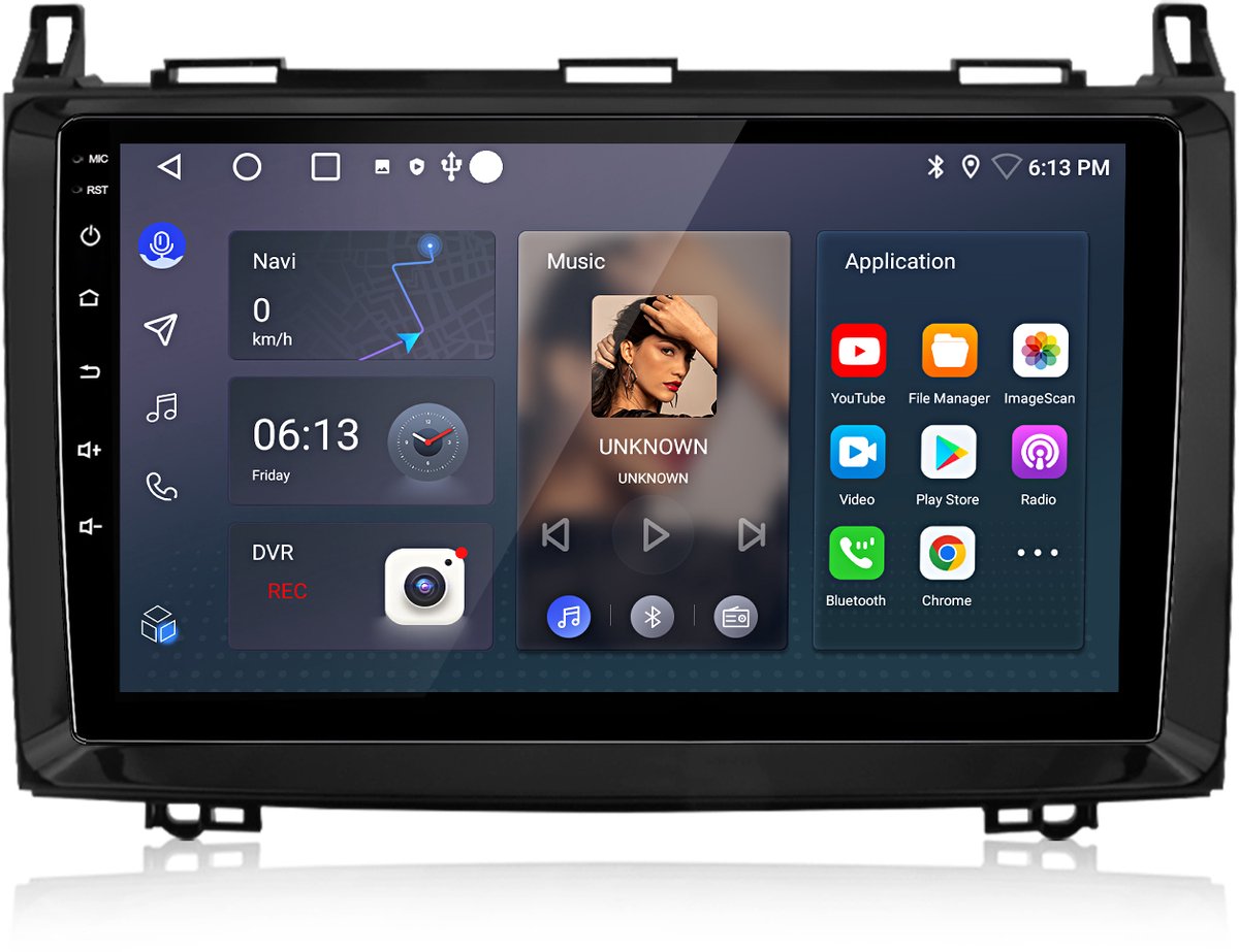 Junsun Andriod 15 Autoradio Geschikt voor Mercedes-Benz A B Klasse W169 W639 W245 Accessoires, 2GB+32GB, GPS-navigatie Draadloze CarPlay, DAB+, GPS-navigatie, Bluetooth, Stuurwielbediening, WiFi, 9-inch IPS Touchscreen, DSP, Quad-core processor