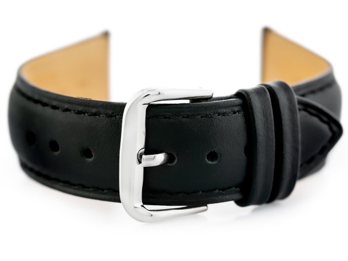 Leren Horlogeband W94 - Zwart - 12mm