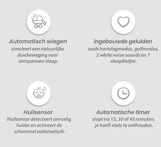 LUVION® Baby Rocker voor Kinderwagen en Buggy - Baby Swing - Babywipstoel - Automatisch Schommelen van Merkloos — afbeelding 5
