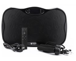 Rockerz Trilplaat Deluxe - Trilplaat fitness - Powerplate - Inclusief weerstandsbanden en handvatten - 5 trainingsprogramma's - 99 snelheidniveaus - Met bluetooth muziek - Kleur: zwart