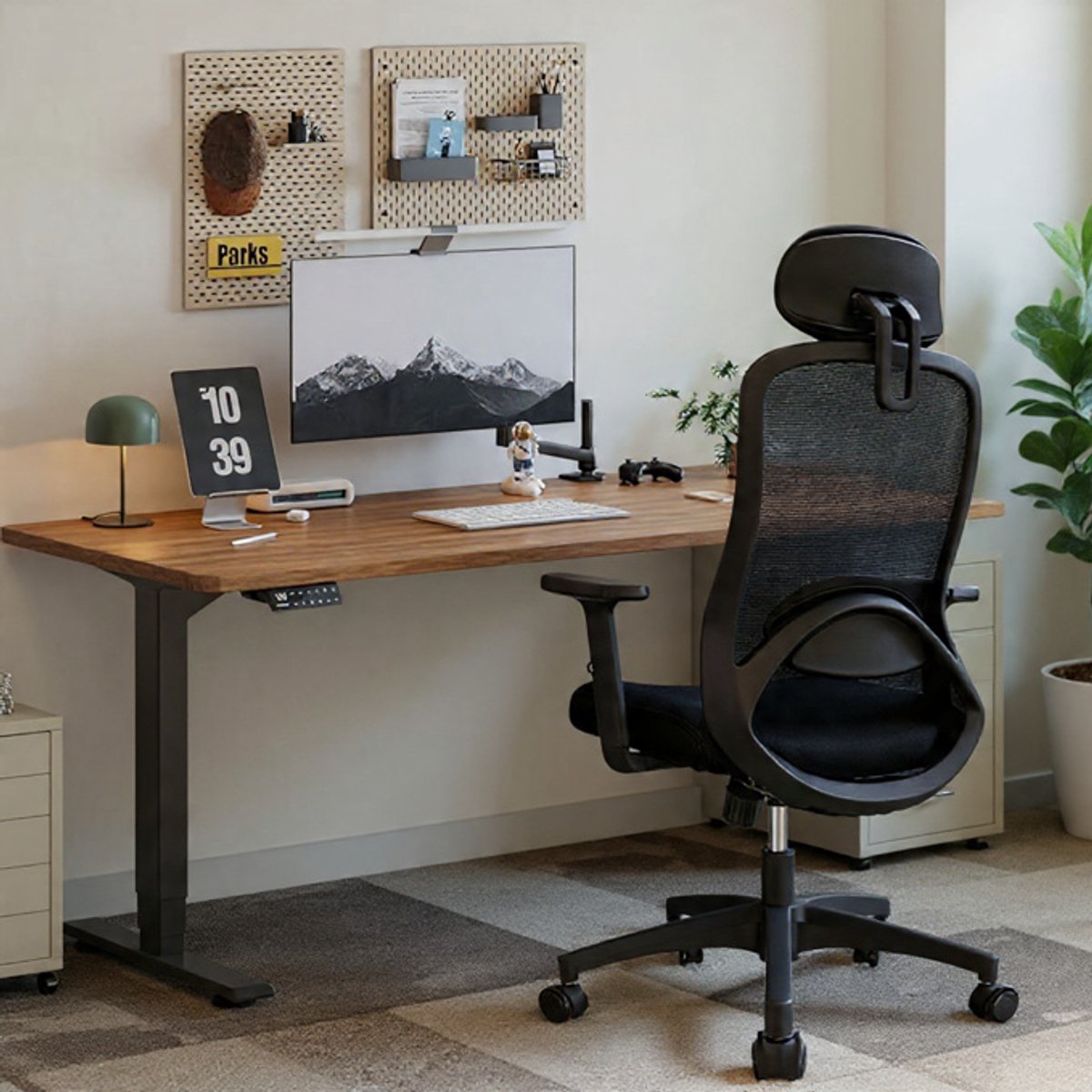 Ergonomische Luxe Bureaustoel ComfortFlex | Casa Serena - In Hoogte Verstelbare Draaistoel met Tijdelijk Mesh, Lendensteun en 3-stand Kantelmechanisme - Belastbaar tot 150 kg - Casa Serena – Afmeti...