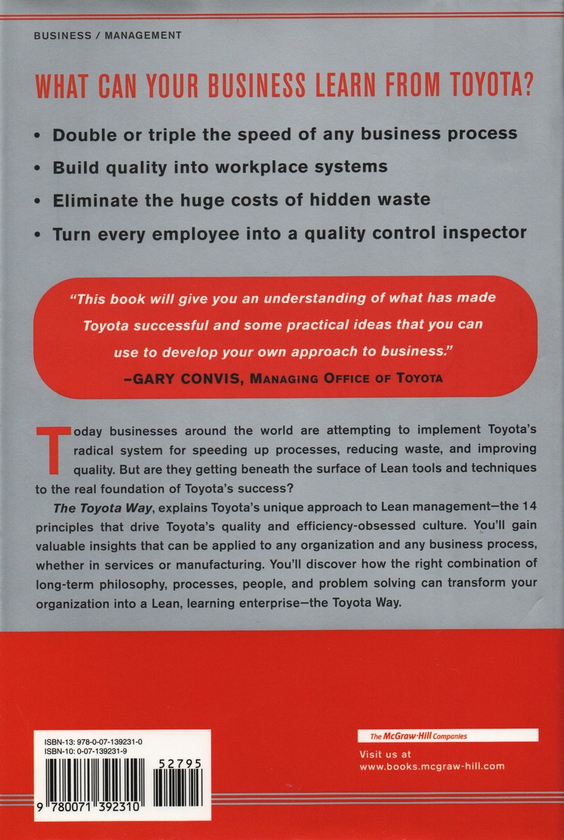 Toyota Way - back cover