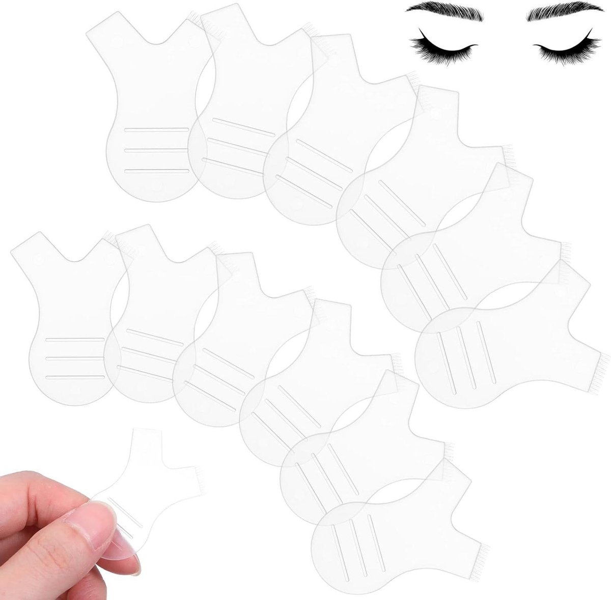 Wimperlift Borstel - 100 stuks, Y-Vorm Kam - Make-up Gereedschap voor Wimperextensions