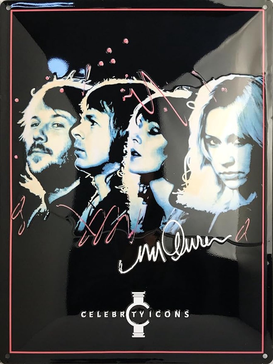 ABBA Celebrity Icons Collectie. Metalen wandbord in reliëf 30 x 40 cm.