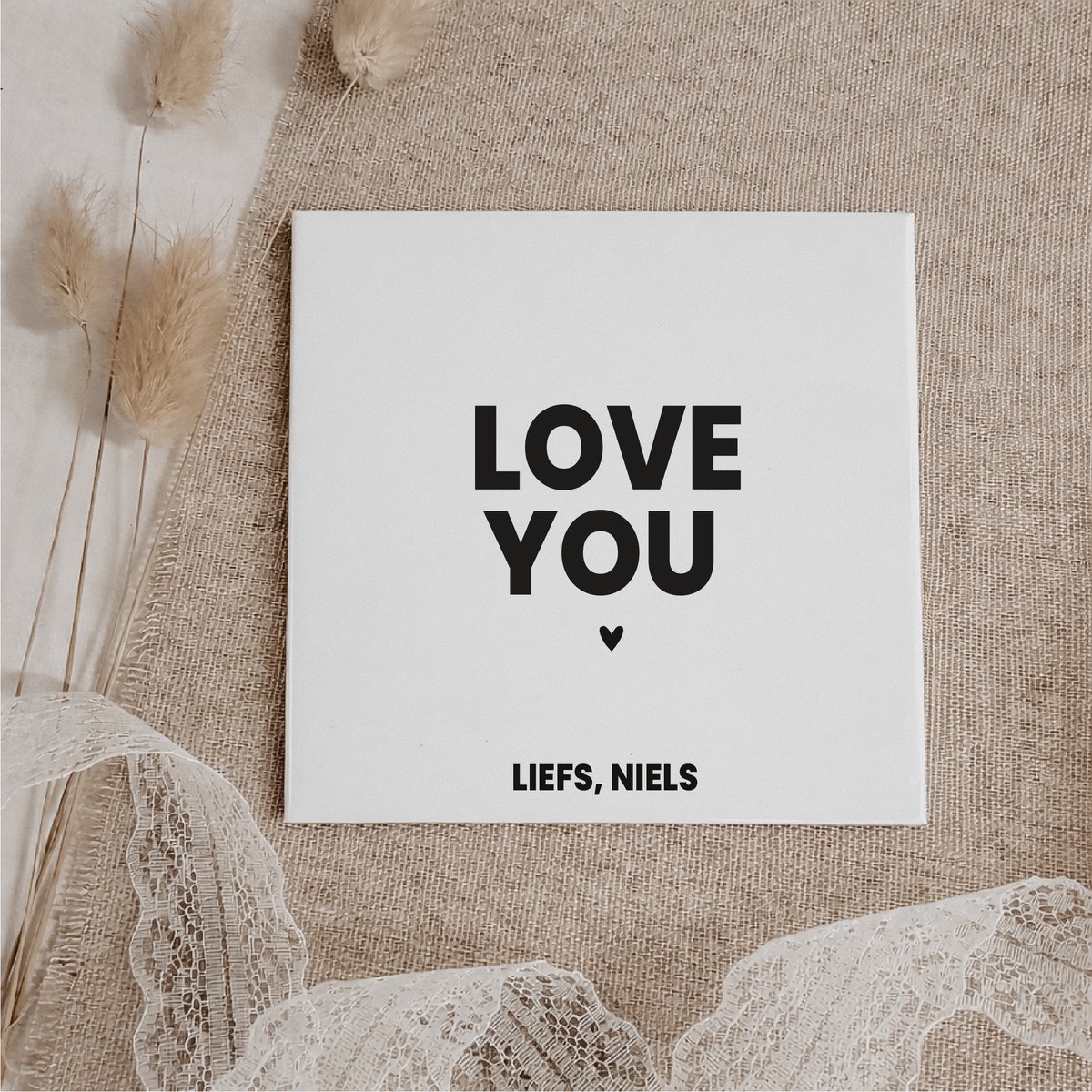 Oud Hollandse tegel | gepersonaliseerd | Love you | Winkeltjevananne.nl