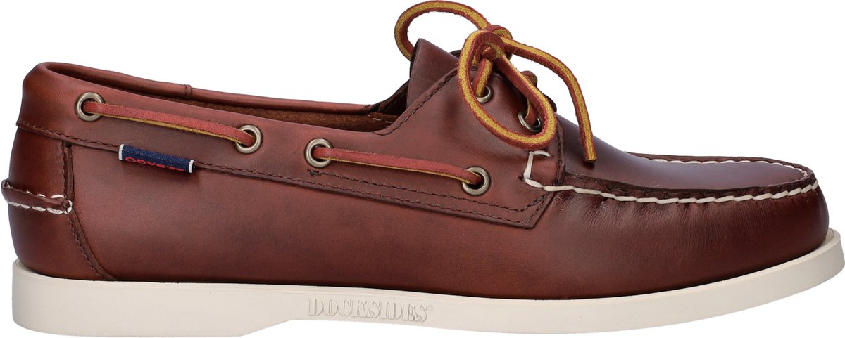 Sebago Dockside Waxed heren bootschoen - Cognac - Maat 47