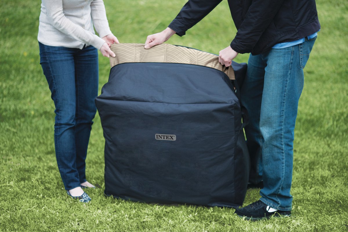 4-person chevron deluxe square bubble spa set - 140 - afbeelding 2