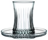 Pasabahce Elysia – Turkse Theeglazen Set Met Onderzetters – 12-Delig – 6-Persoons