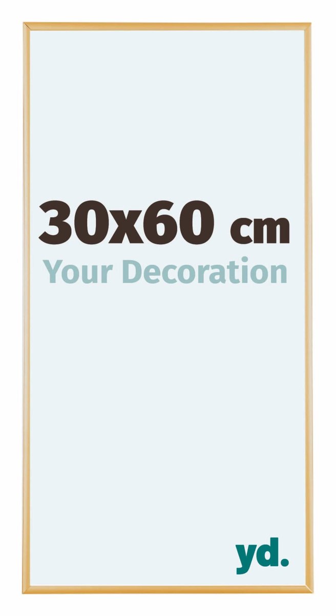 yd. Your Decoration - Fotolijst 30x60 cm - Aluminium - Goud Vintage - Kent