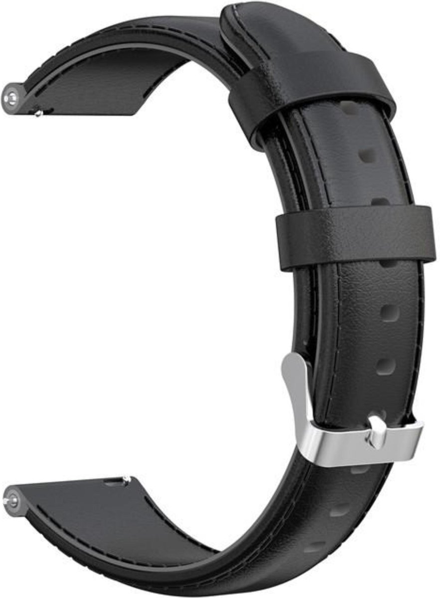 KELERINO. Leren bandje geschikt voor Samsung Galaxy Active / 42 MM - Zwart