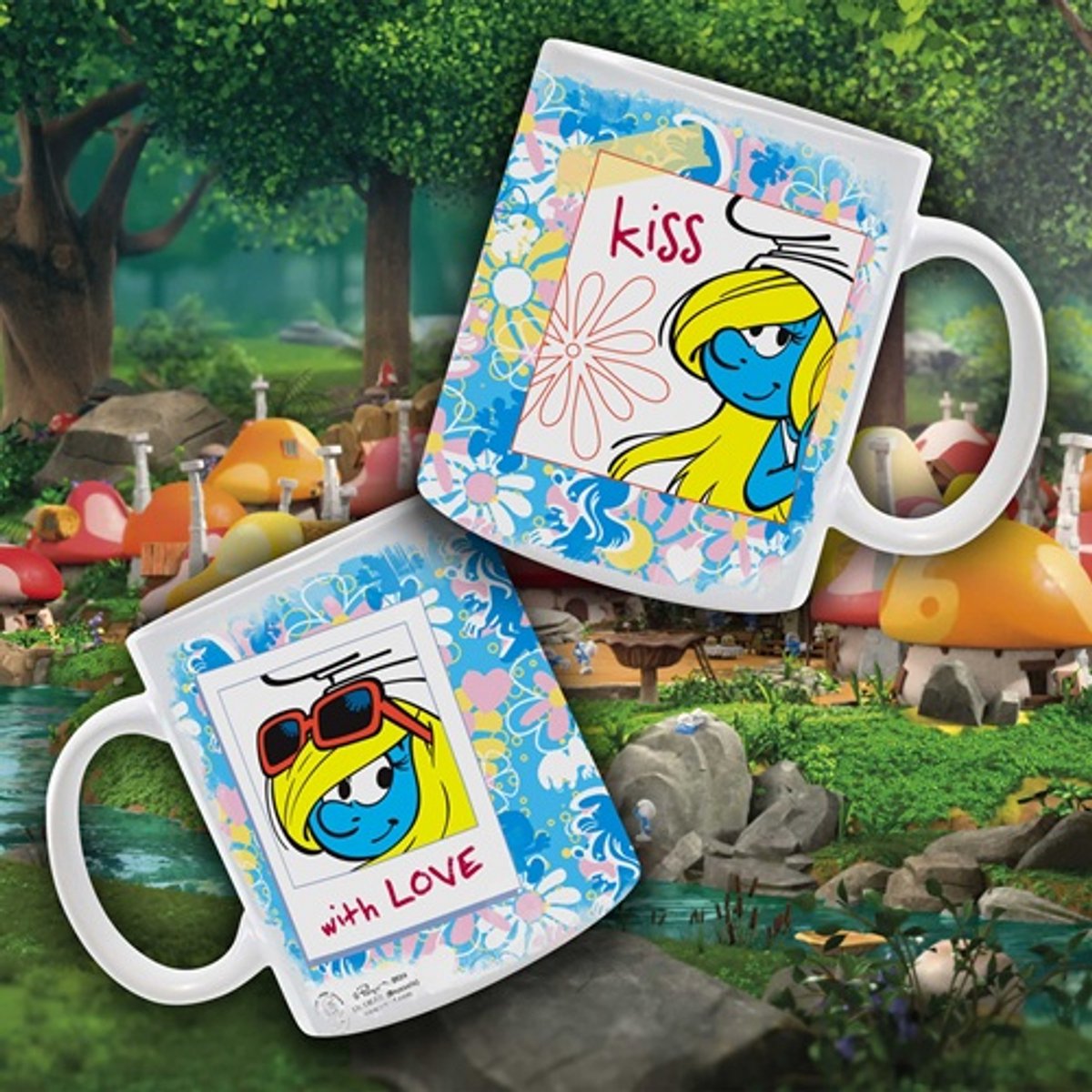 smurfen mok - Keramiek- Smurfin in love - 330 ML.