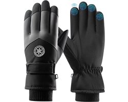Allecto Winterhandschoenen voor Heren - Warm - Waterdicht - Winddicht - Skihandschoenen - Geschikt voor Skiën Snowboarden Fietsen Skaten - Zwart Tweedehands.