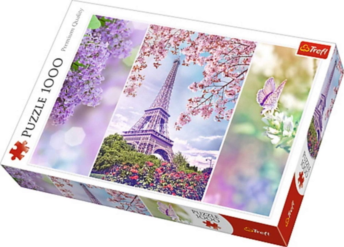 1000 Delen Puzzel Lente in Parijs Romantisch Uitzicht
