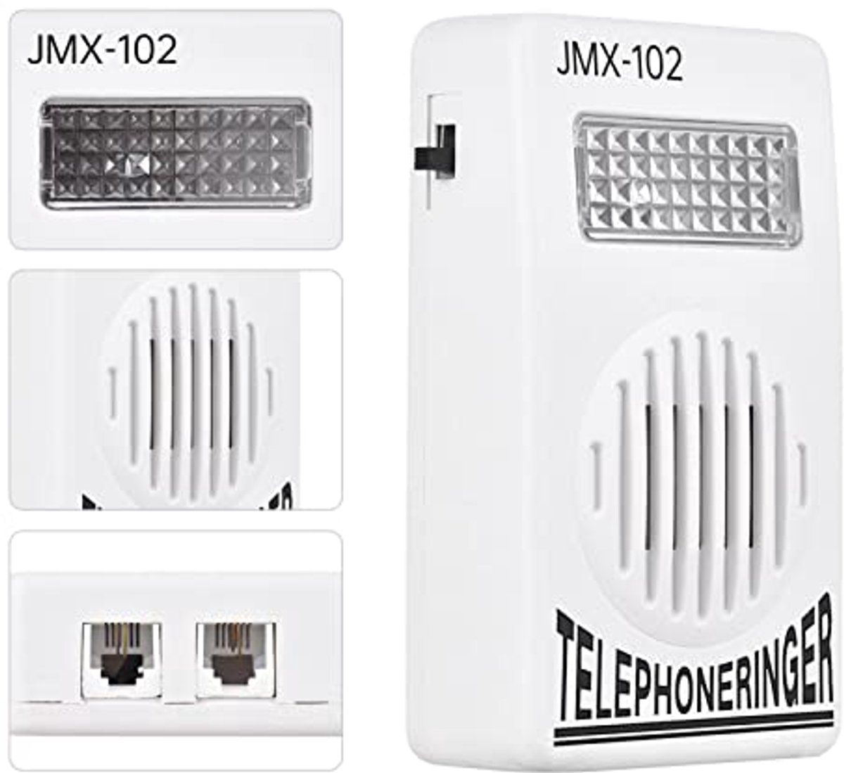 Telefoon Beltoon Versterker met Stroboscoop Licht – Extra Luid & Visueel Signaal