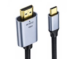 USB C naar HDMI Kabel 3 Meter – 4k60hz Haarscherpe Beeldkwaliteit voor TV en Monitor