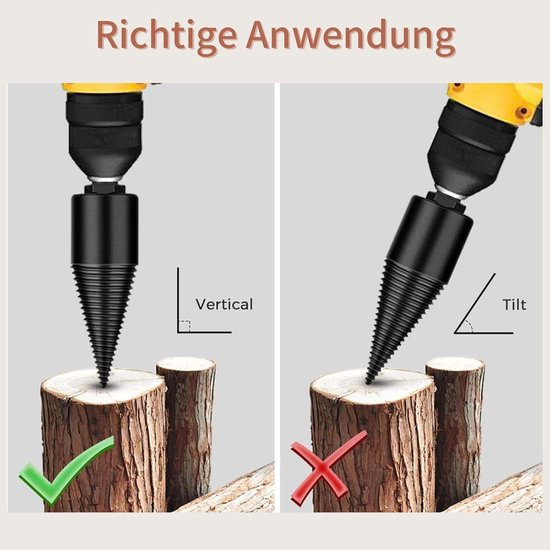 6 Stuks Zware Houtsplijterboor met Handgrepen voor Kamperen en Tuinieren — afbeelding 4