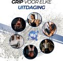 Collage van atleten die verschillende sporten beoefenen, waaronder gewichtheffen en klimmen, met Mg-symbool.