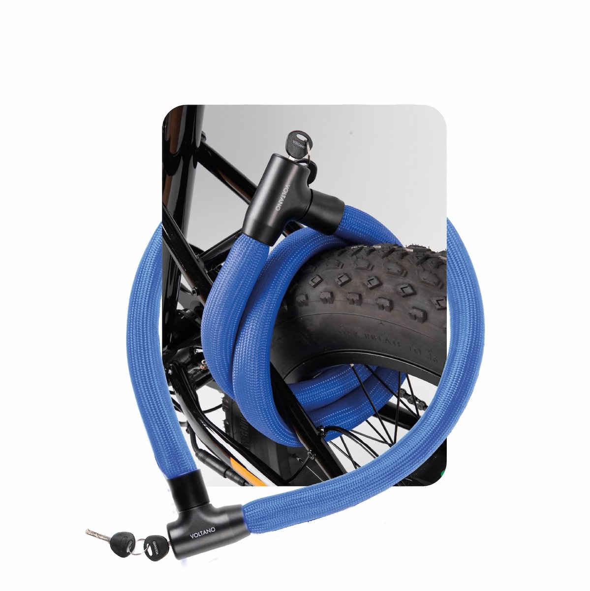 Voltano Flexilock Kettingslot -Intens Blauw - 110 CM - Flexibel Kettingslot - Lichtgewicht en Vormvast