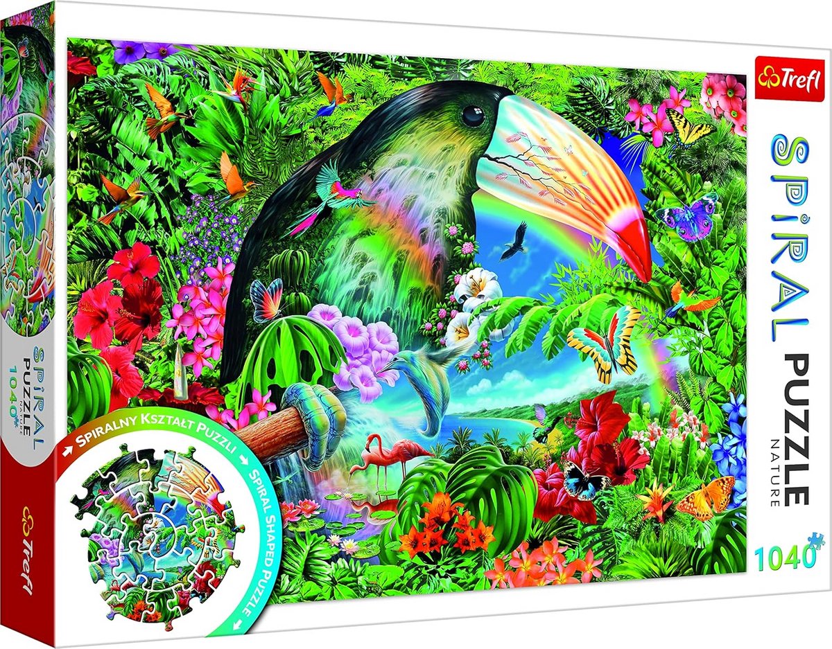 Spiraalvormige Puzzel 1040 Delen Tropische Dieren - Topkwaliteit Legpuzzel voor Volwassenen en Jongeren