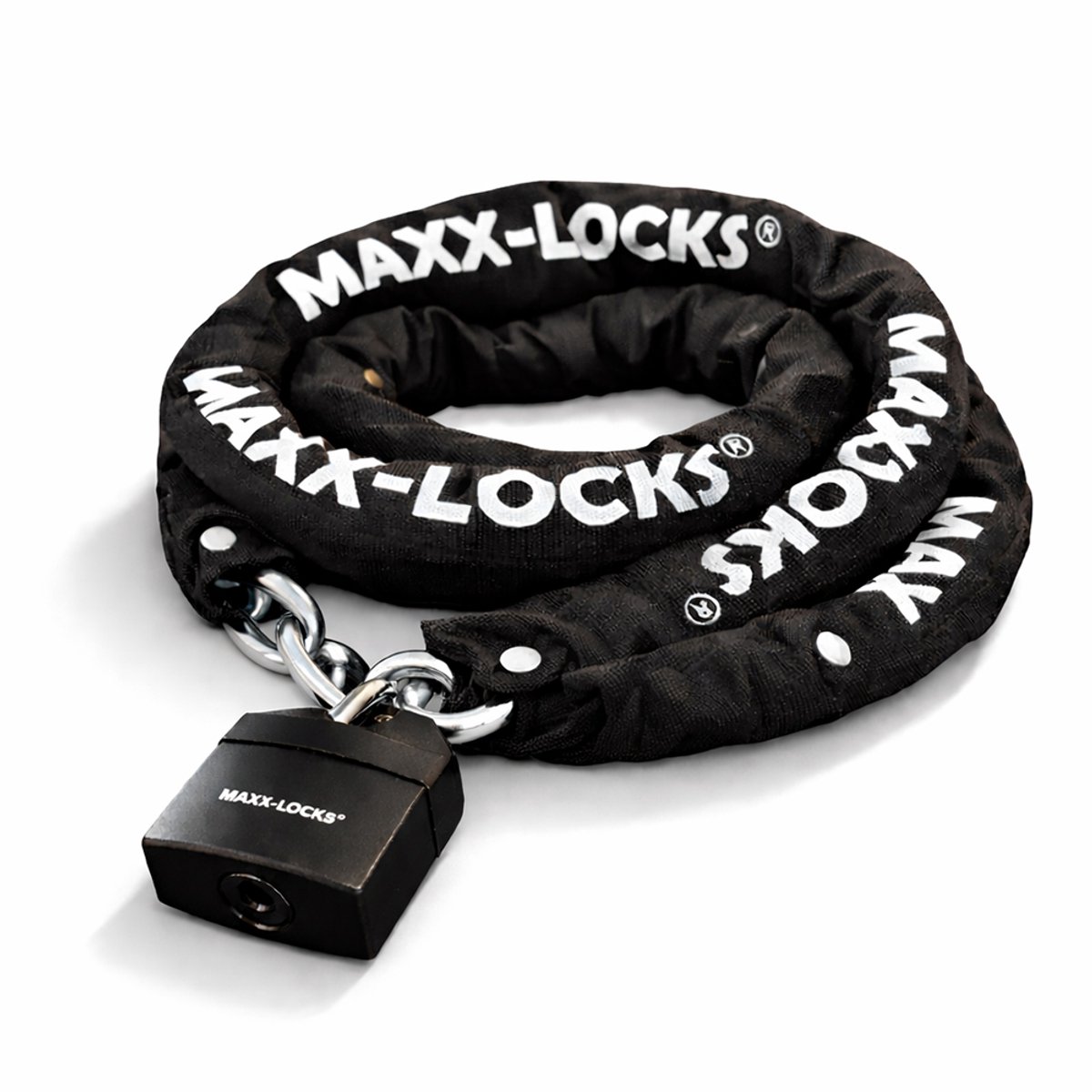 Maxx-Locks Granity Kettingslot - Slot met Gehard Stalen Schakes - Geschikt als Fietsslot, Scooterslot & Brommerslot - Extra Veiligheid voor je Fiets - 120 cm