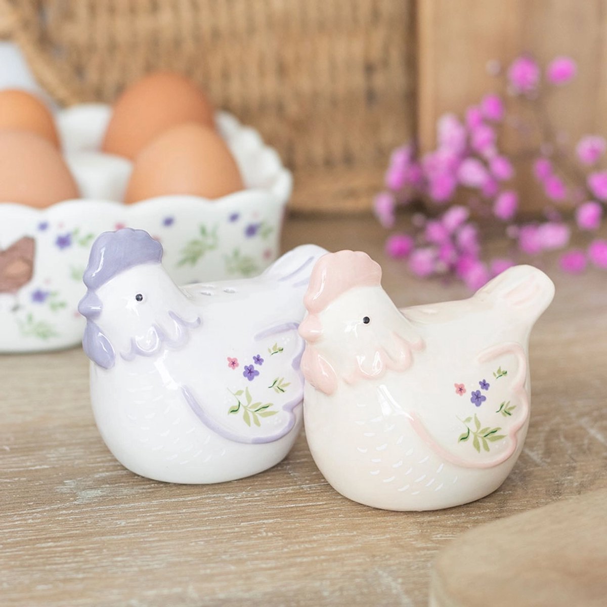 Something Different - Hen Shaped Peper en Zoutstel - Multicolours