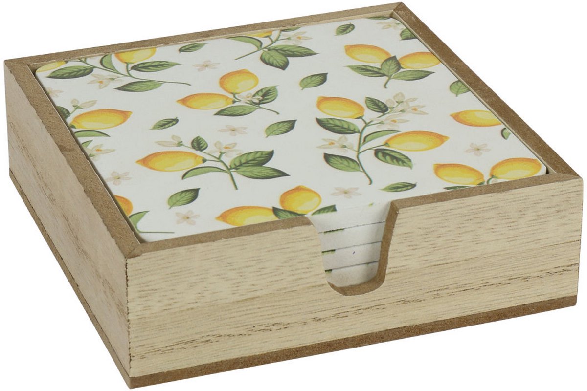 Countryfield Onderzetters ... stuks - citroenen 11x11x3,5cm