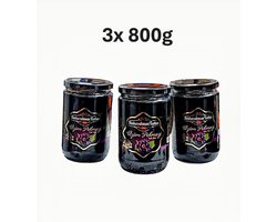 Abdurrahman Tatlici Uzum Pekmezi 3x 800g – 100% Natuurlijke Druivenmelasse – Zonder Toegevoegde Suiker – Puur & Onbewerkt – Rijk aan IJzer – Traditioneel Turks Product