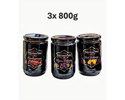 Abdurrahman Tatlıcı Mix Pekmez 3x 800g – Druiven-, Moerbei- & Johannesbroodmelasse – 100% Natuurlijk – Zonder Toegevoegde Suiker – Puur & Onbewerkt – Traditioneel Turks