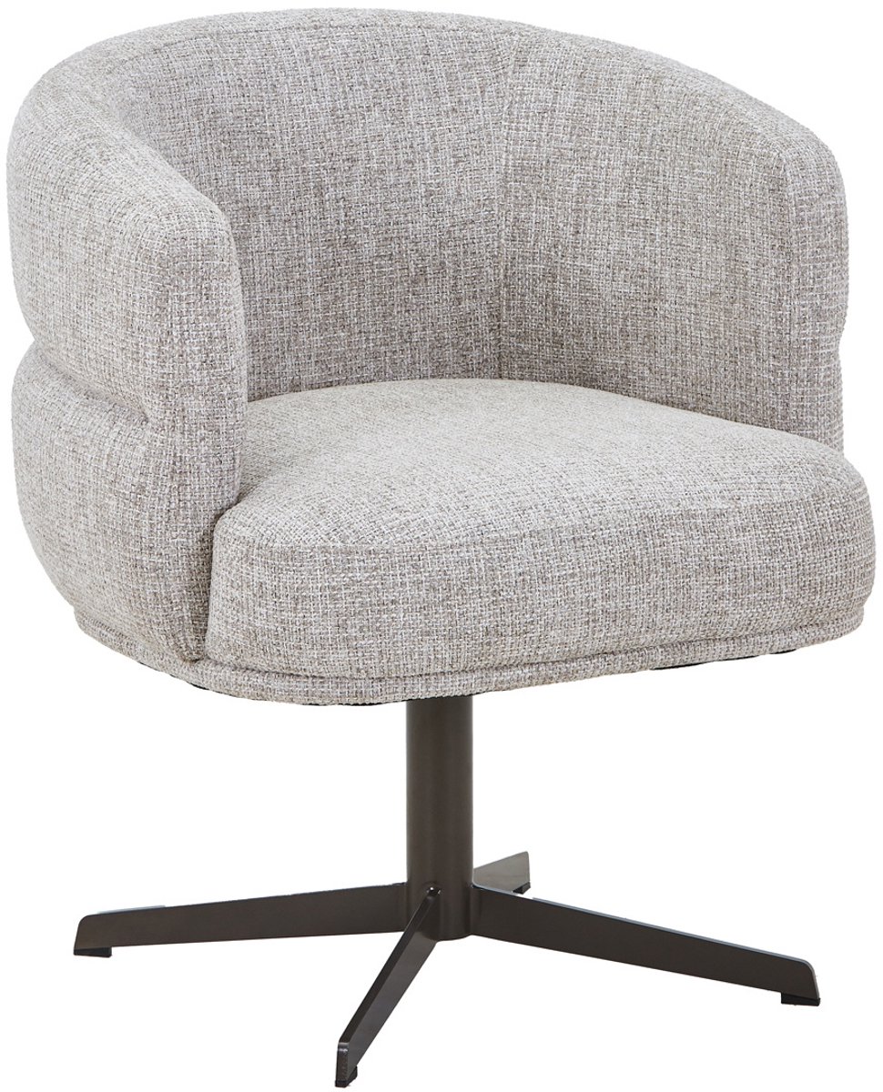 DÉJA Living Eetkamerstoel Coria - Beige/Brons - Draaibaar - Set van 2