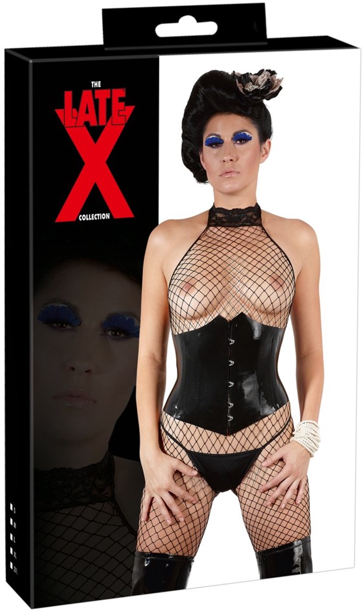 LateX – Latex Korset Klassiek en Uitdagend voor Extra Spanning en Uitdaging Maat S - Zwart