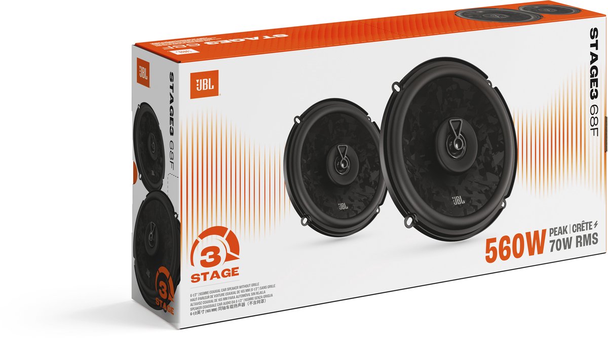 JBL Stage3 68F Autospeakers – 6,5 inch Coaxiaal – 70W RMS – 560W Piekvermogen – 4 Ohm – foto 8