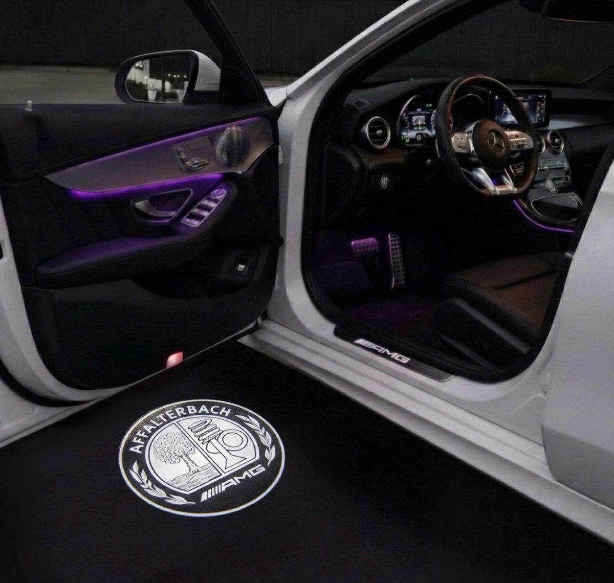RD Customz® LED Deurverlichting - Geschikt voor Mercedes-Benz - Instapverlichting - AMG Affalterbach Logo - Set van 2