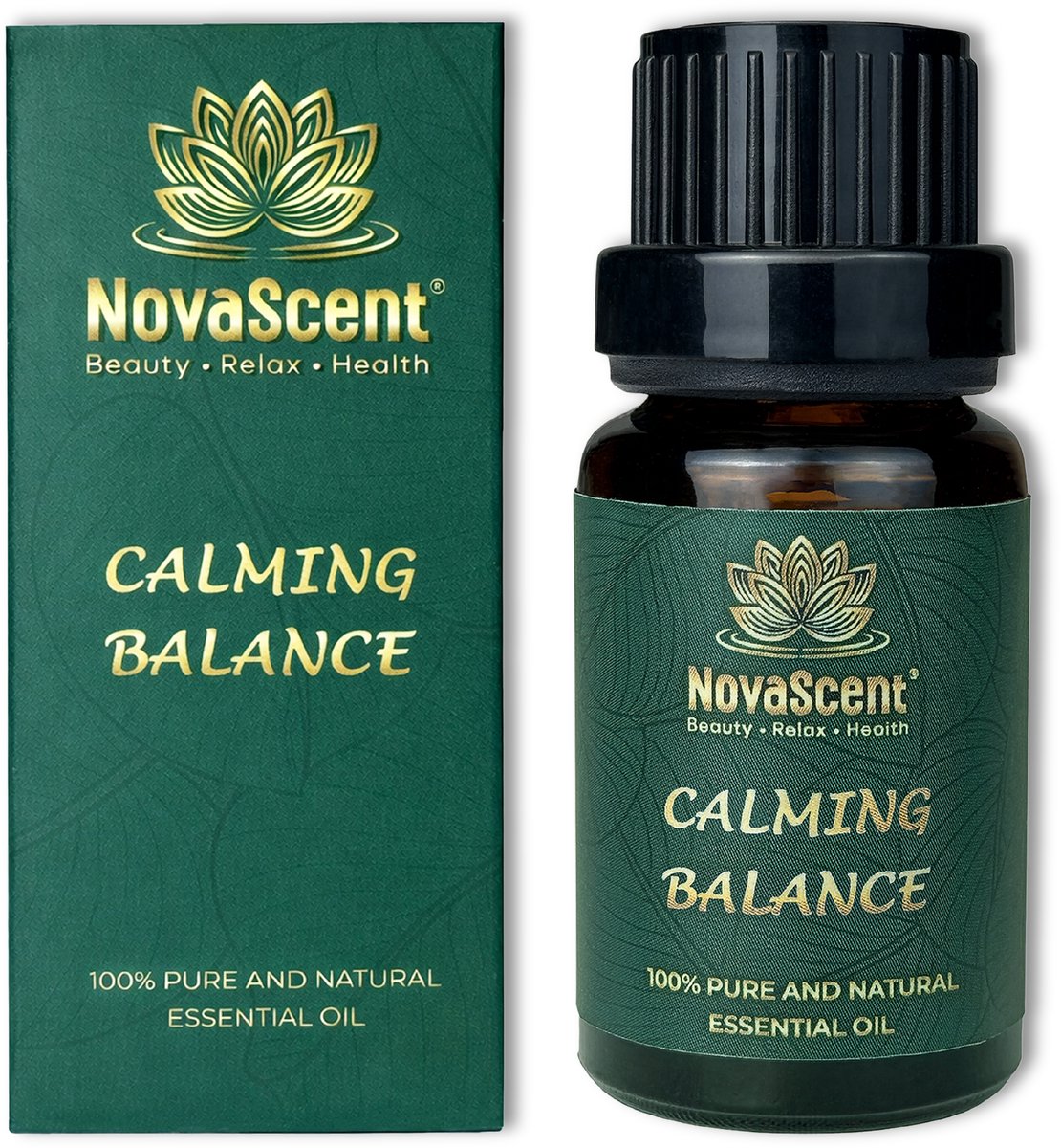 NovaScent® Essential Oil - Calming Balance - Blend van Lavendel, Bergamot, Eucalyptus en meer – Rijke aroma’s - Sterk geconcentreerd - Etherische oliën - Aromatherapie - Geurolie voor aromadiffuser