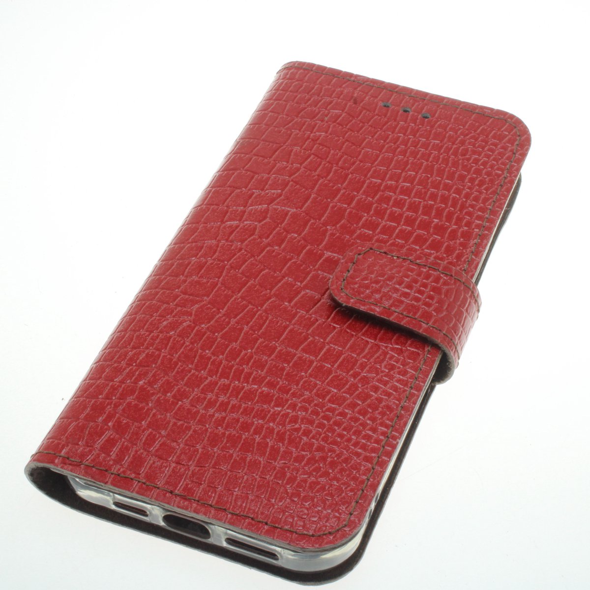 Made-NL hoesje geschikt voor (iPhone 14 Plus) Rood kalfs leer