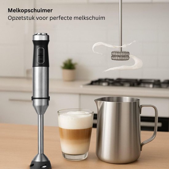 Staafmixer Set - Hakmolen - Groentesnijder - Soepmaker - Zwart en Ziver van Merkloos — afbeelding 4