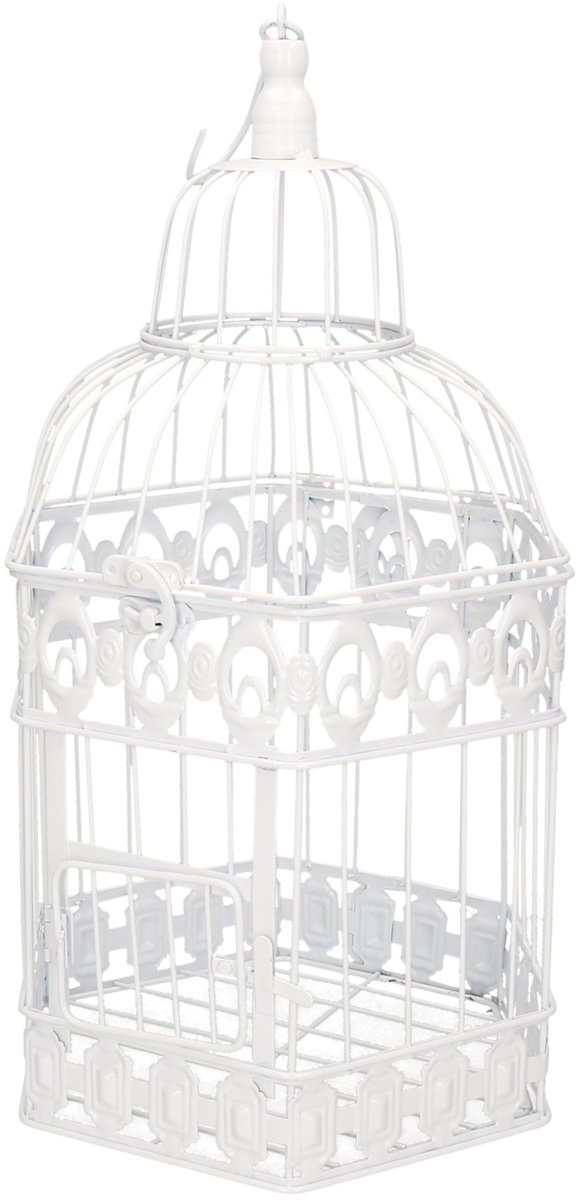 Boltze Vogelkooi - decoratie - metaal - antiek look - 24 x 48 cm