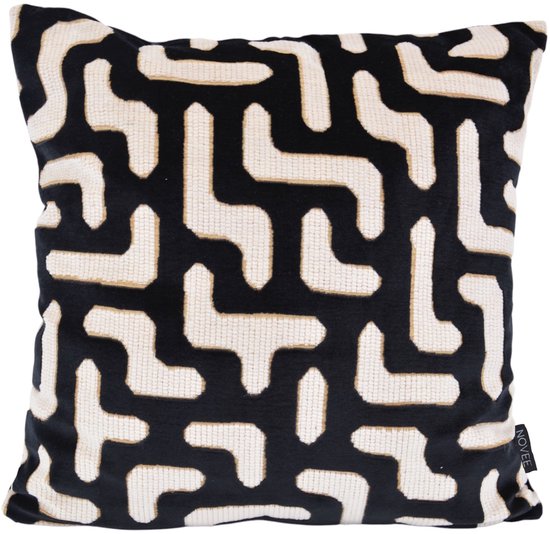 Sierkussen Elegance Zwart | 45 x 45 cm | Velours/Polyester