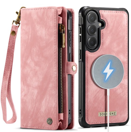 Solidenz Hoesje - Geschikt voor Samsung Galaxy S26 - Urban Wallet - Roze