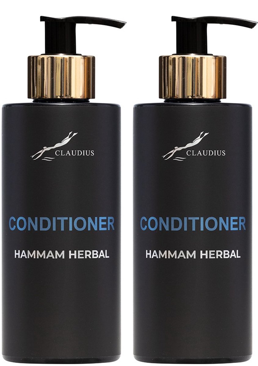 Hairconditioner Hammam Herbal 300 ml - gouden pomp - 2 stuks