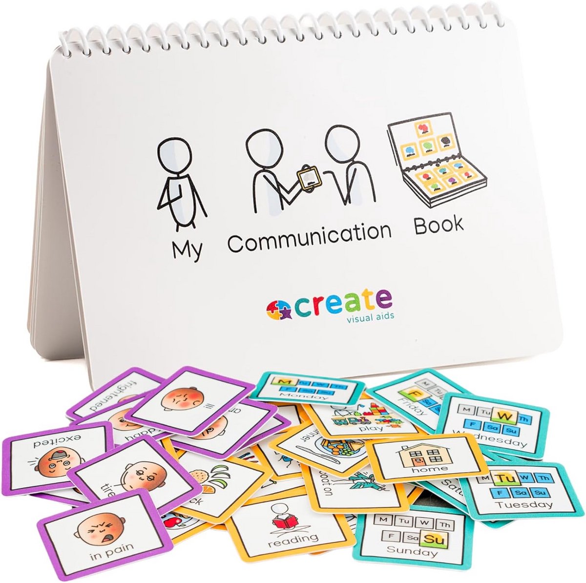 Visueel Communicatieboek met 34 Symbolen voor Kinderen met Autisme en Taalproblemen