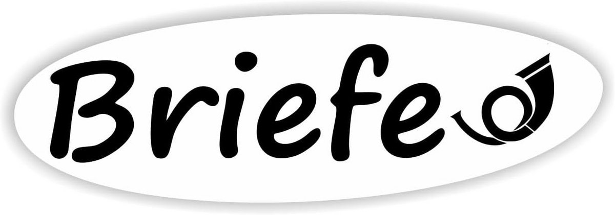 Posthoorn Sticker voor Brievenbus - Symbool - 10cm