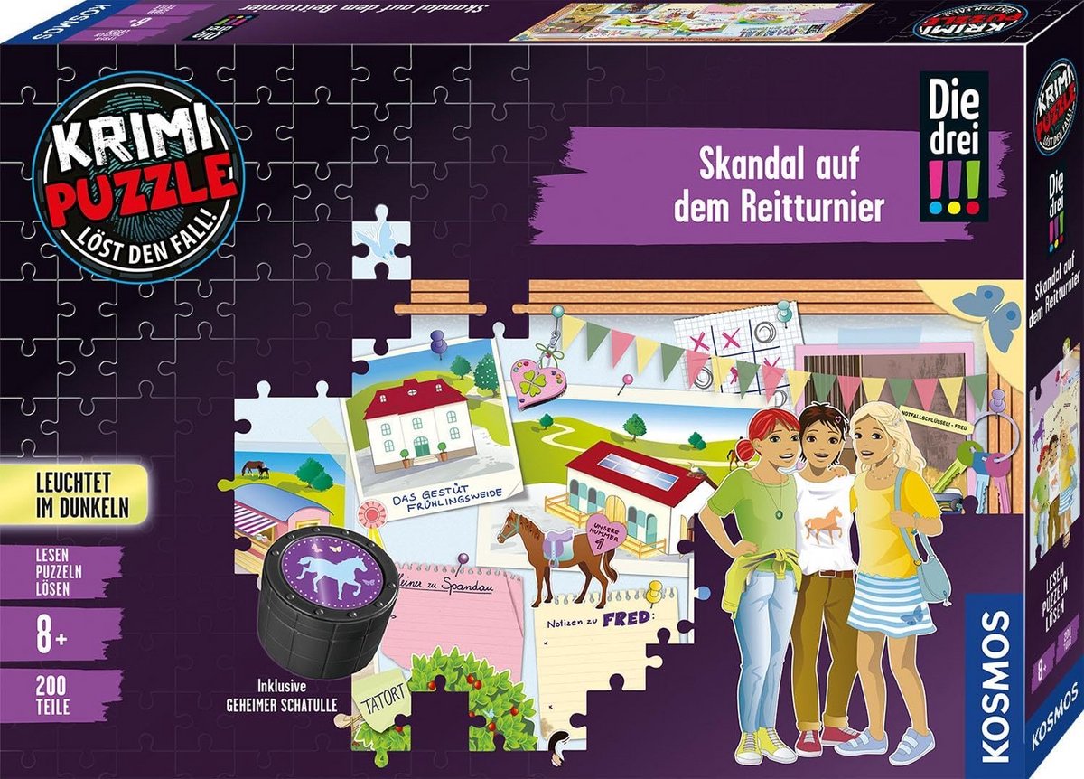 Spannende Krimi Puzzel 200 Stukjes: Mysterie op het Ruitertoernooi